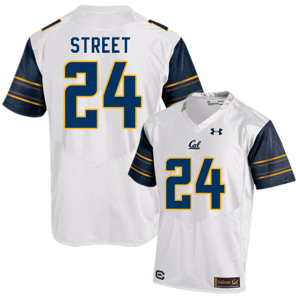 Men #24 Chris Street Cal Bears College Football Jerseys Sale-White